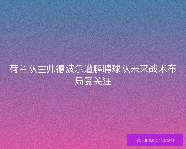 荷兰队主帅德波尔遭解聘球队未来战术布局受关注